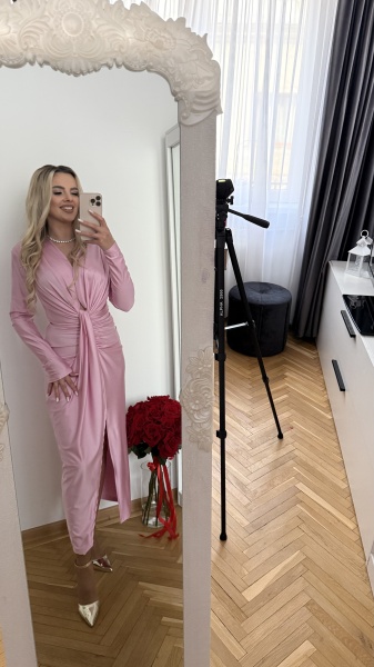 Rochie Modelatoare Bella Baby Pink - Img 2
