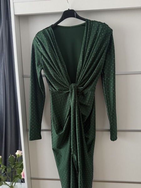 Rochie Modelatoare BELLA Crystal Green - Img 3
