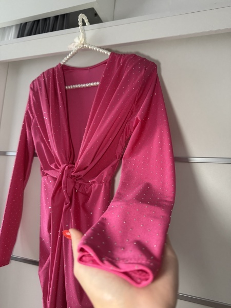 Rochie Modelatoare BELLA Crystal Rosa - Img 3