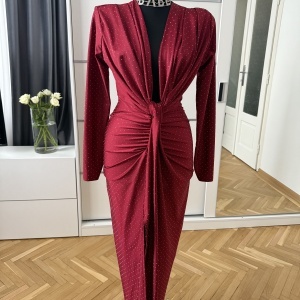 Rochie Modelatoare BELLA Crystal Cherry - Img 2