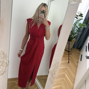 Rochie Modelatoare BELLA 2 Crystal Red - Img 2
