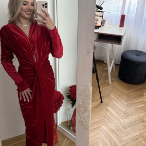 Rochie Bella Catifea Red