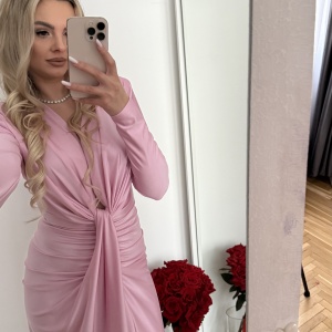 Rochie Modelatoare Bella Baby Pink - Img 3