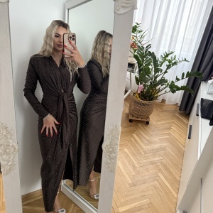 Rochie Modelatoare BELLA Crystal Chocolate