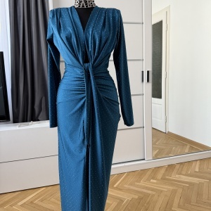 Rochie Modelatoare BELLA Crystal Night Blue - Img 6