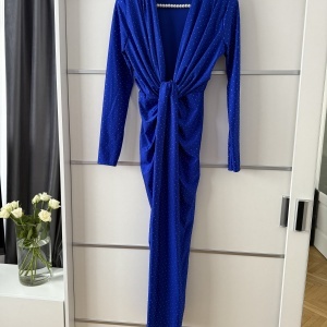 Rochie Modelatoare BELLA Crystal Royal Blue - Img 2