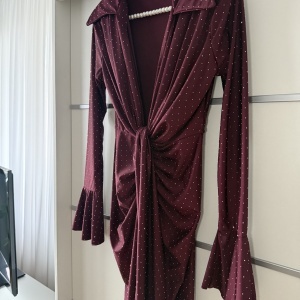 Rochie Modelatoare BELLA V Crystal Burgundy