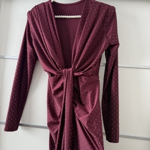 Rochie Modelatoare Crystal BELLA Burgundy - Img 3