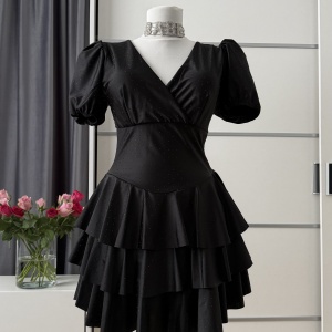 Rochie Barbie Crystal Full Black - Img 2