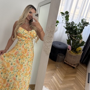 Rochie Ella Flower Yellow