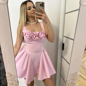 Rochie Iris Roses Baby Pink