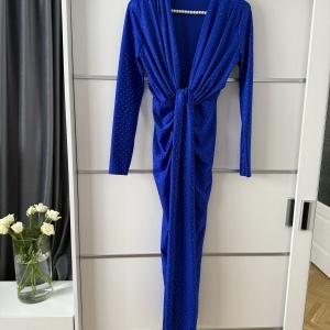Rochie Modelatoare BELLA Crystal Royal Blue - Img 3