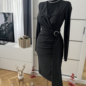 Rochie Sara Crystal Black - Img 2