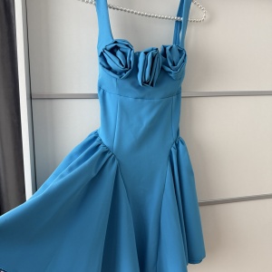 Rochie Iris Roses Blue