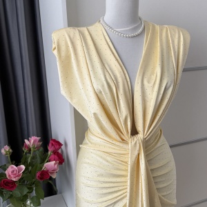 Rochie Modelatoare Bella 2 Crystal Yellow