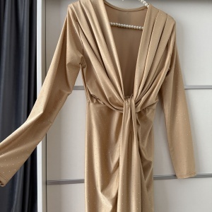 Rochie Modelatoare BELLA Crystal Champagne