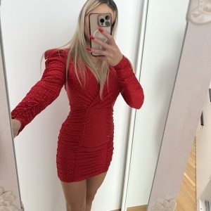 Rochie Yssa Crystal Red