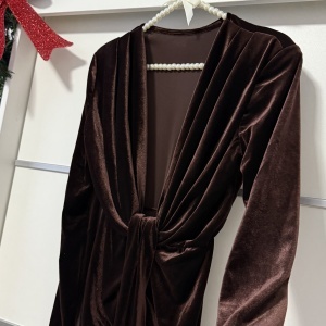 Rochie Bella Catifea Chocolate
