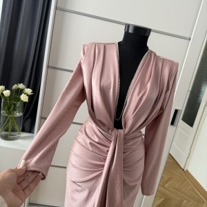 Rochie Modelatoare BELLA Crystal Light Pink - Img 2