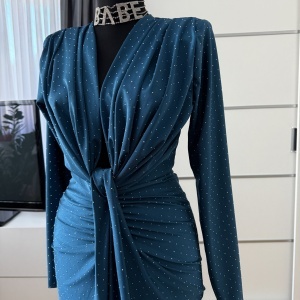 Rochie Modelatoare BELLA Crystal Night Blue - Img 7