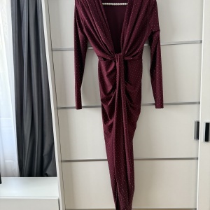 Rochie Modelatoare Crystal BELLA Burgundy - Img 4