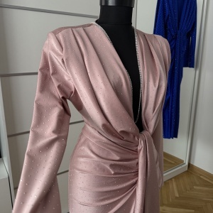 Rochie Modelatoare BELLA Crystal Light Pink - Img 3