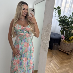 Rochie Ella Flower Aqua - Img 2