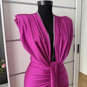 Rochie Modelatoare BELLA 2 Crystal Magenta - Img 2