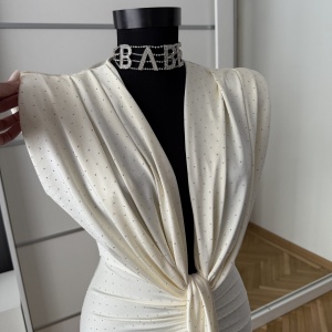 Rochie Modelatoare BELLA 2 Crystal White - Img 3