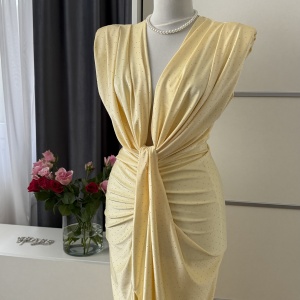 Rochie Modelatoare Bella 2 Crystal Yellow - Img 2