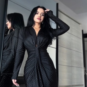 Rochie Modelatoare BELLA Crystal Black
