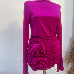 Rochie Roses Fucsia - Img 2