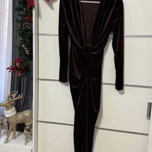 Rochie Bella Catifea Chocolate - Img 2
