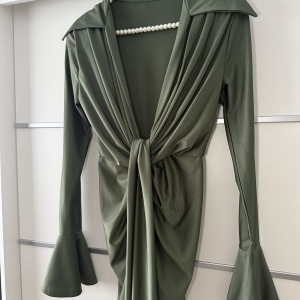 Rochie Modelaroare Bella V Olive - Img 3