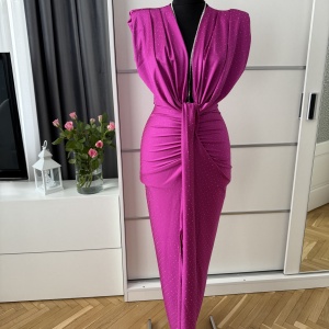 Rochie Modelatoare BELLA 2 Crystal Magenta - Img 3