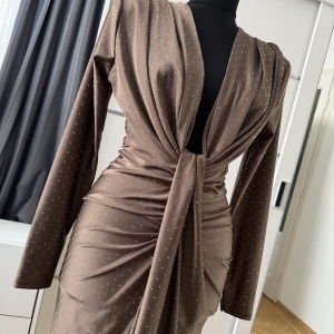 Rochie Modelatoare BELLA Crystal Latte