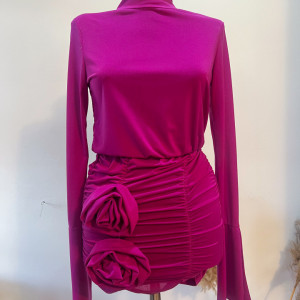 Rochie Roses Fucsia
