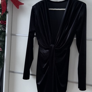 Rochie Bella Catifea Black - Img 2