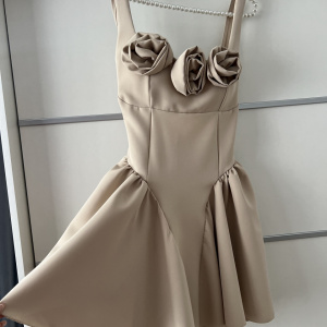Rochie Iris Roses Champagne