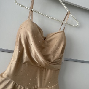 Rochie Mirabela Crystal Champagne