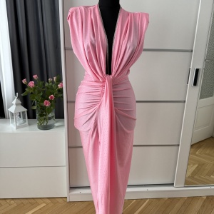 Rochie Modelatoare BELLA 2 Crystal B Pink - Img 2