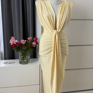 Rochie Modelatoare Bella 2 Yellow - Img 4