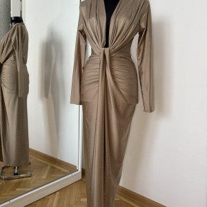 Rochie Modelatoare BELLA Crystal Espresso - Img 3