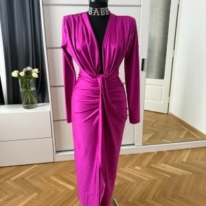 Rochie Modelatoare BELLA Crystal Magenta - Img 3