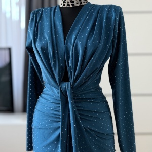 Rochie Modelatoare BELLA Crystal Night Blue