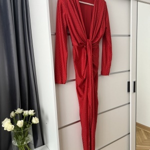 Rochie Modelatoare BELLA Crystal Red - Img 2