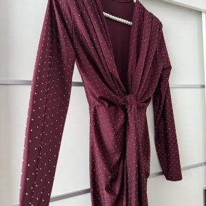 Rochie Modelatoare Crystal BELLA Burgundy - Img 2