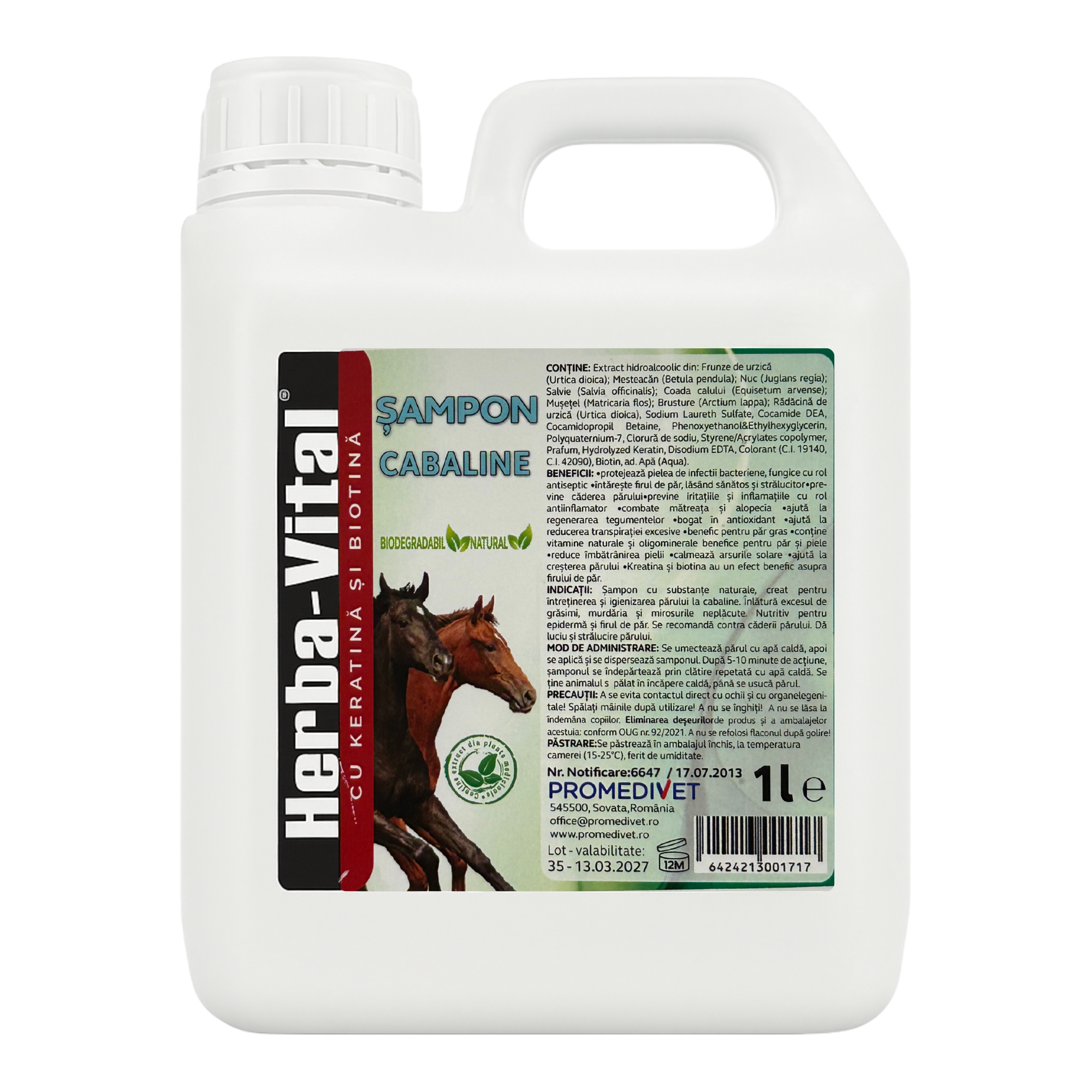 Sampon Herba-Vital pentru cabaline