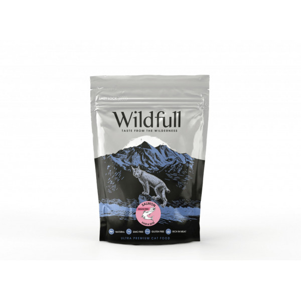Wildfull Cat Hair & Skin - Hrana uscata ultra-premium - Somon - 400g