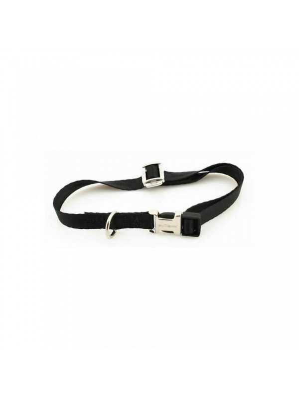 Zgarda nylon Petit Amis - 1.5cmx29-45cm - Negru